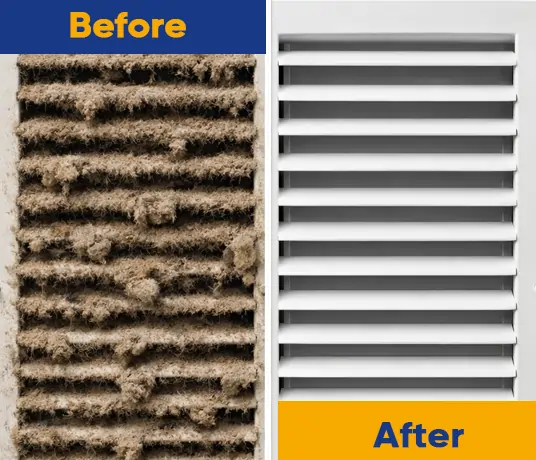 air vent cleaning before and after